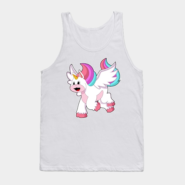 Unicorn with Wing Tank Top by Markus Schnabel